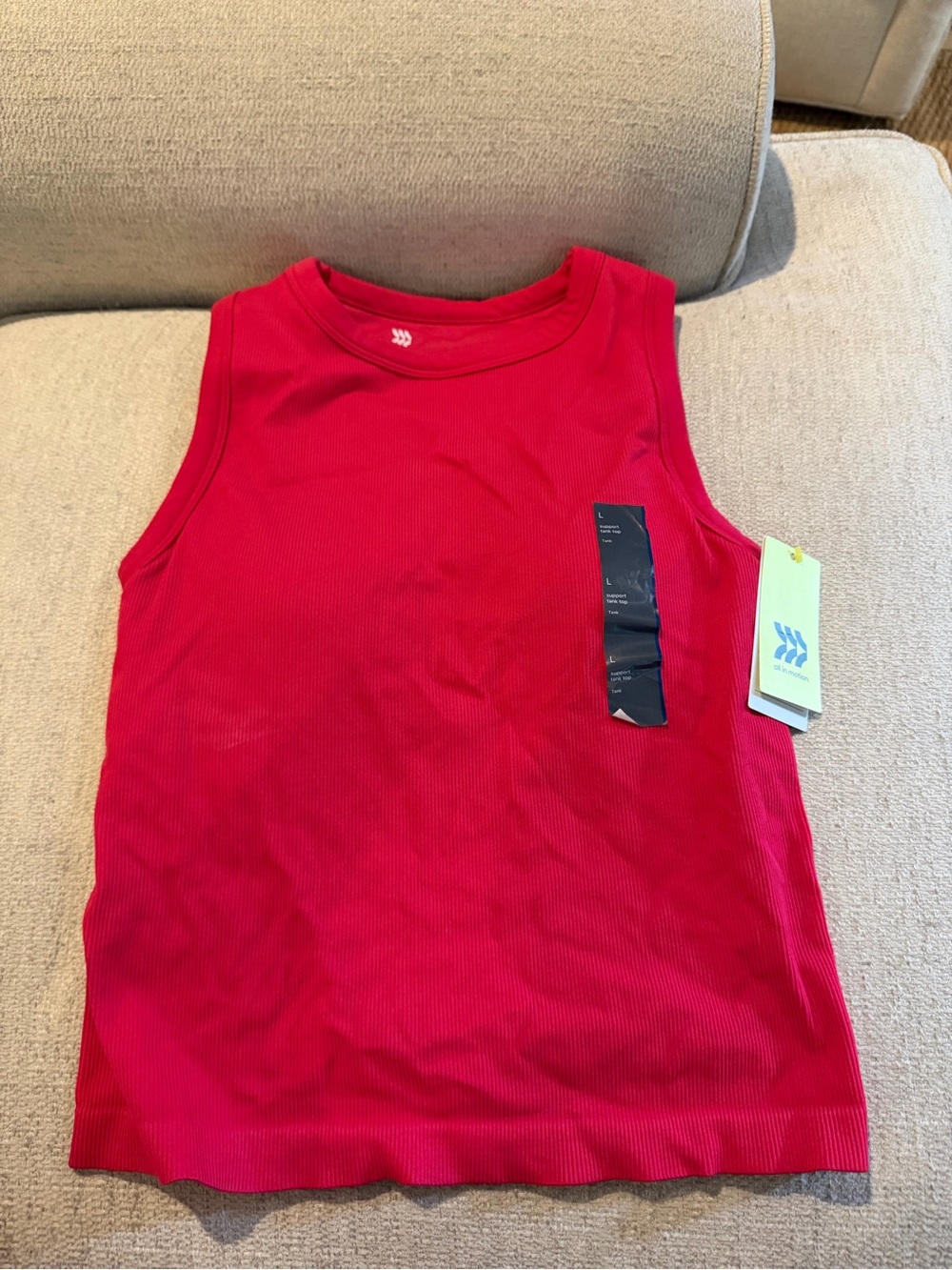 all in motion Red Ribbed Tank Top - Women's